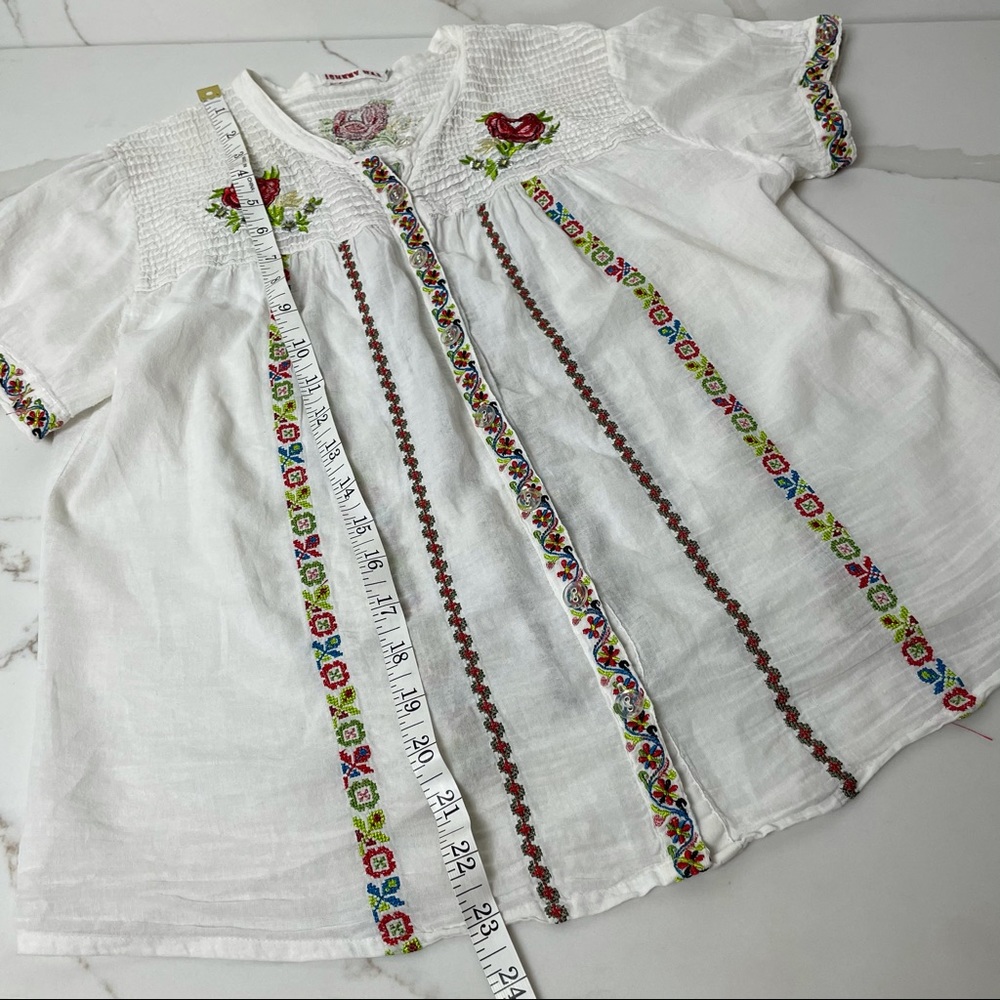 Johnny Was Blouse Rose Embroidered - Picture 10 of 14